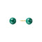 Gold Malachite Sphere Stud Earrings